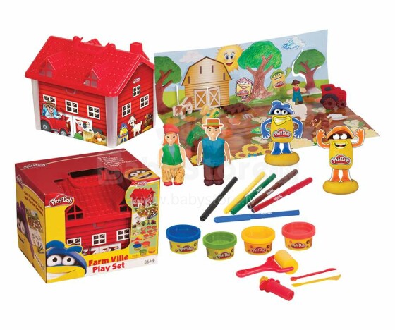 „Play-Doh“ ūkininkų rinkinys, 31184, vaikų plastilinas su priedais