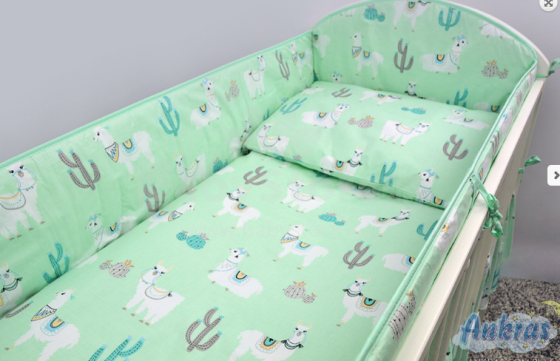 ANKRAS Art.LAM000218 LAMA Mint Bed bumper 360 cm