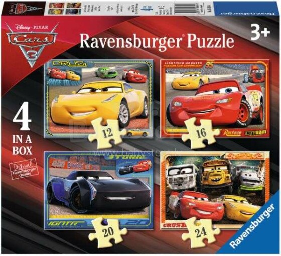 Ravensburger Puzzle Cars 3 Art.R06894 Пазлы 4в1 Тачки-3