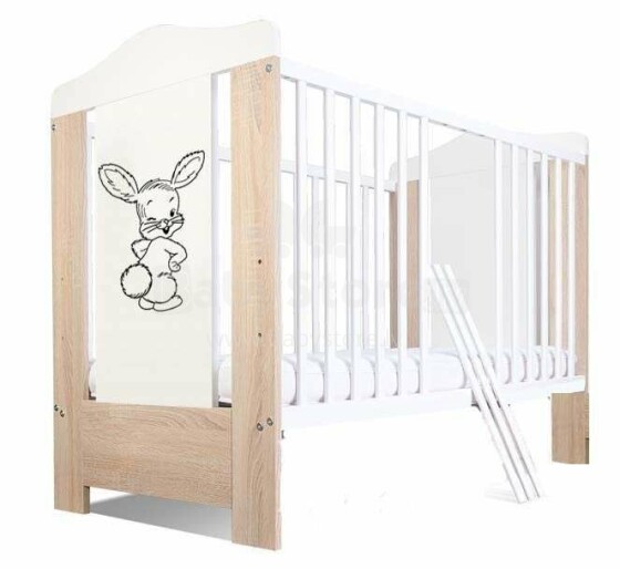 BoboBaby Ella Bunny Art. 22906 Šviesaus ąžuolo 109 vaikų lova, 120x60cm