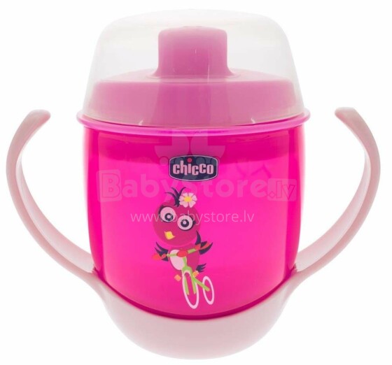 Chicco Soft Cup Art.06824.12 Pink Поильник для прогулок  180 мл, 12м+