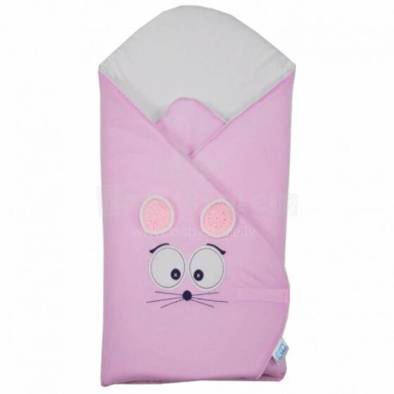 Eko Swaddle Blanket Art.RO-21 Mouse  mazuļu konvertiņš 75x75 cm