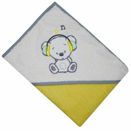 Eko Bear Art.OK-07 Yellow  Махровое полотенце с капюшоном 100 х100 см