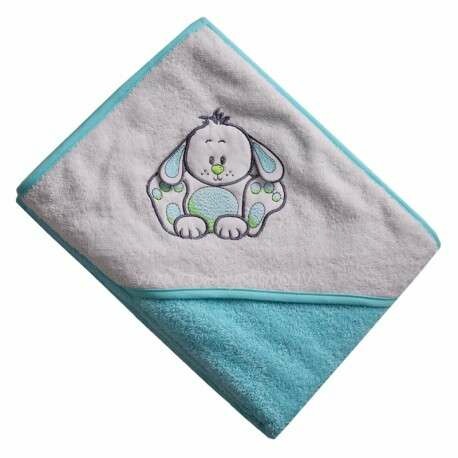 Eko Bunny Art.OK-08 Turquoise Махровое полотенце с капюшоном 100 х100 см