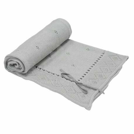 Eko Blanket Art.PLE-07 Grey Mīkstā kokvilnas sedziņa (plediņš) 80x70cm