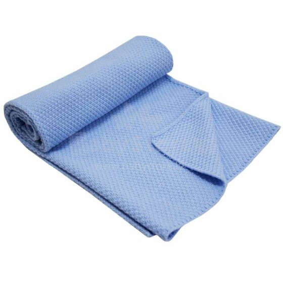 „Eko“ antklodė Art.PLE-20 mėlyna minkštos medvilnės antklodė (pledas) 85x75cm