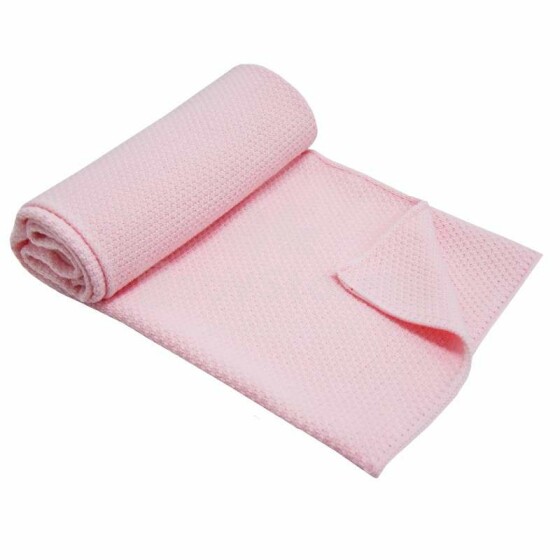 „Eko“ antklodė Art.PLE-20 Pink minkštos medvilnės antklodė (languota) 85x75cm