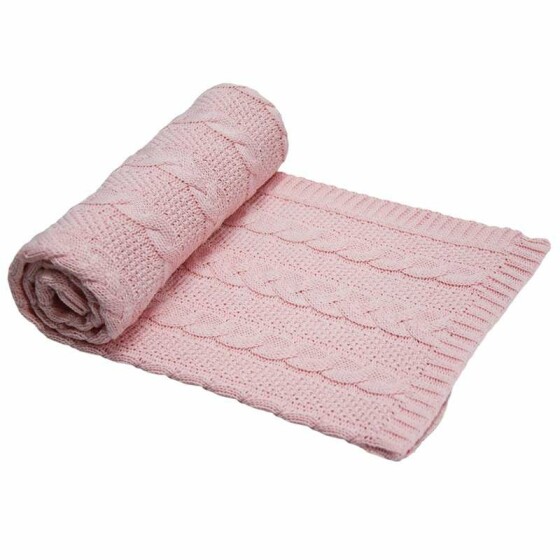 „Eko“ antklodė Art.PLE-22 Pink minkštos medvilnės antklodė (languota) 85x75cm