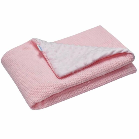 Eko Minky Art.PLE-34 Pink Мягкое двухсторонее одеяло-пледик из микрофибры Пузырьки