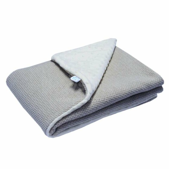 Eko Minky Art.PLE-34 Grey Мягкое двухсторонее одеяло-пледик из микрофибры Пузырьки