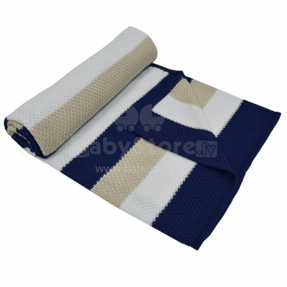 „Eko“ bambuko antklodė Art.PLE-37 Beige Minkšta medvilninė antklodė (pledas) 100x80cm
