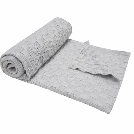Eko Blanket Art.PLE-46 Grey Mīkstā kokvilnas sedziņa (plediņš) 80x90cm