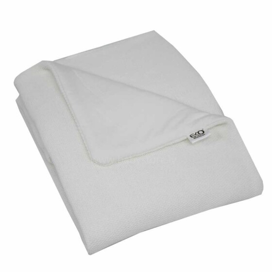 Eko Blanket  Art.PLE-53 White Мягкое двухсторонее одеяло-пледик 80x90см