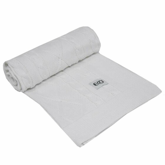 „Eko“ antklodė Art.PLE-62 balta minkštos medvilnės antklodė (languota) 80x100cm