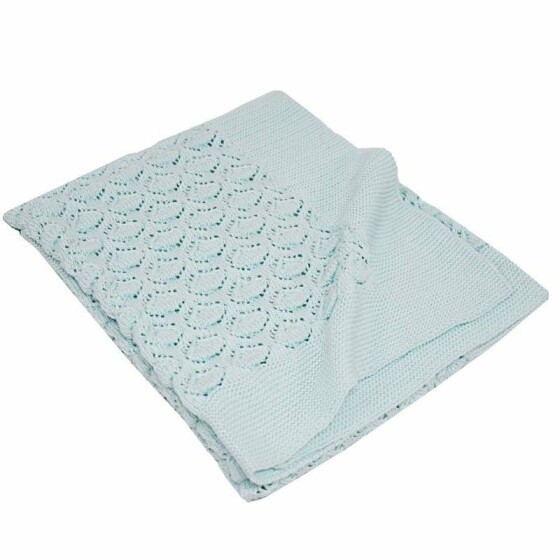 Eko Blanket Art.PLE-68 Turquoise Детское хлопковое одеяло/плед 80x100cм