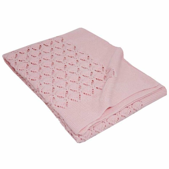 „Eko“ antklodė Art.PLE-68 Pink minkštos medvilnės antklodė (languota) 80x100cm