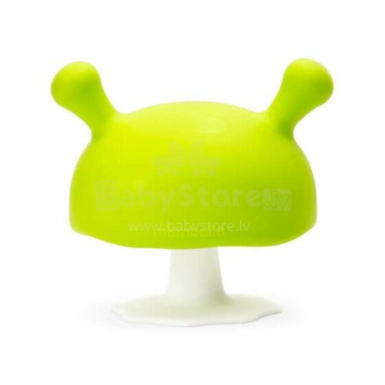 „Mombella“ grybų teether žaislų menas. P8053 Žalias silikoninis kramtomasis grybas