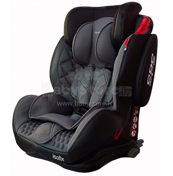 Aga Design Mama&Bebe Leather SPS Isofix Art.BH12312i Grey Bērnu autokrēsliņš (9-25kg)