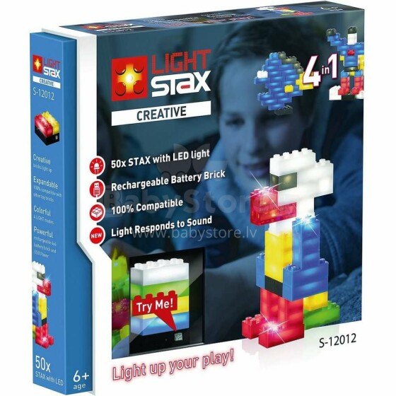 Stax Light Creative V2 Art.LS-S12012 Konstruktors ar LED apgaismojumu,30gab