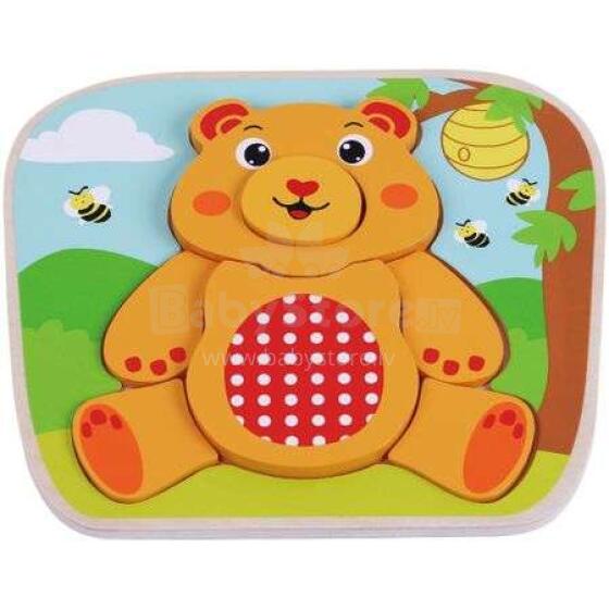 Sun Baby Art.E01.036.1.1 Koka puzle lācis