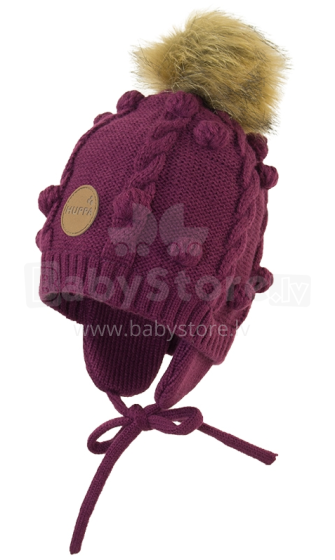 Huppa '19 Macy Art.83570000-80034 Теплая вязанная шапочка для деток с хлопковой подкладкой
