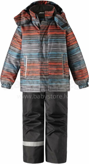 Lassie'19 Lassietec® Black Art.723732- 9991 Утепленный комплект термо куртка + штаны [раздельный комбинезон] для малышей