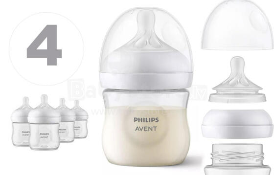 Philips Avent Art. 1093 Milk Bottles 125 ml (4 pcs) – convenient for feeding and safe storage
