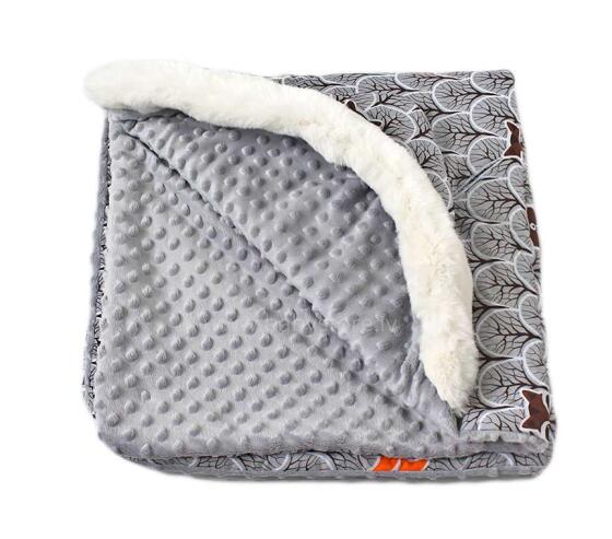 La bebe™ Minky Art.109398 Double-sided microfiber blanket Bubble