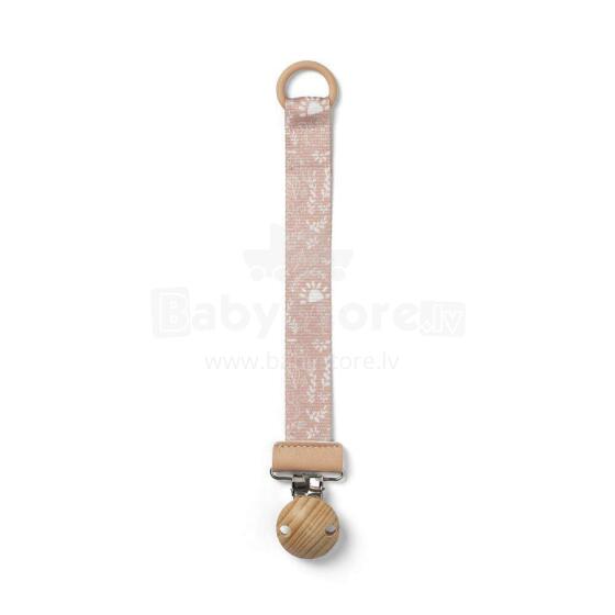 Elodie Details Pacifier Clip Wood Monkey Sunrise Pink