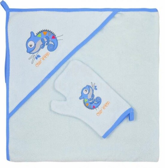 Koala Kameleon Art.3759 Blue  Детское полотенце с капюшоном (90x90 cm)