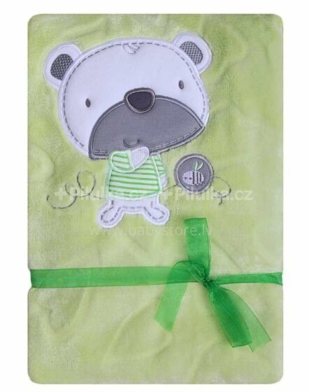 Koala Serduszka Art.04-489 Green  Детский пледик 80x100 см