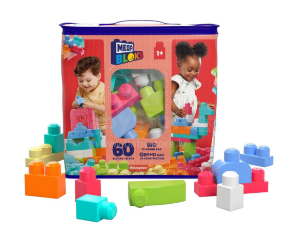 Mega Bloks Building Bag 60pc  Art.835078 Constructor, 60 parts.