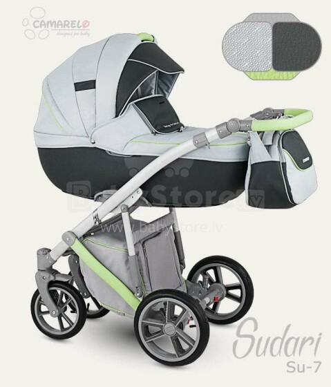 „Camarelo Sudari Art.SU-7“ universalus vaikų vežimėlis trys viename