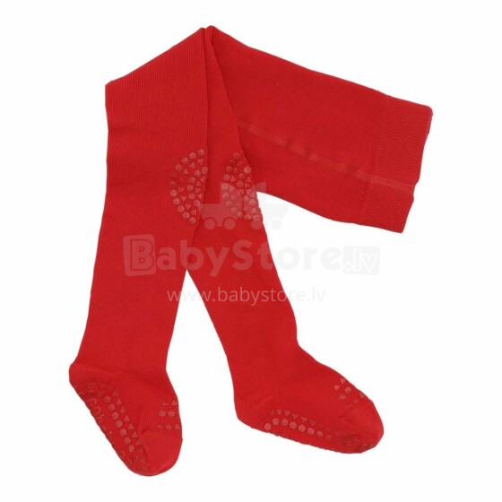 „Gobabygo“ ropojančios pėdkelnės, 11306 „Tango Red“, vaikų pėdkelnės su ABS šliaužiančiomis (ne nuožulniomis)