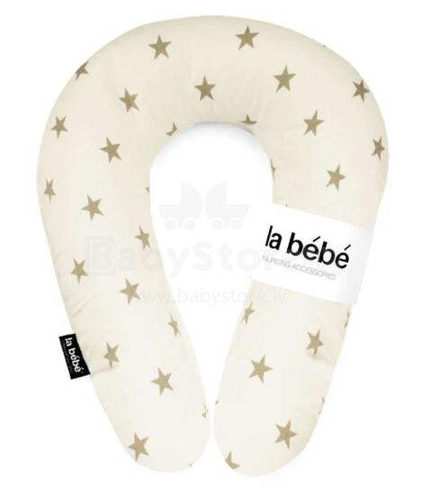 La Bebe™ Snug Nursing Maternity Pillow  Art.111352 White&Beige Stars 20x70cm