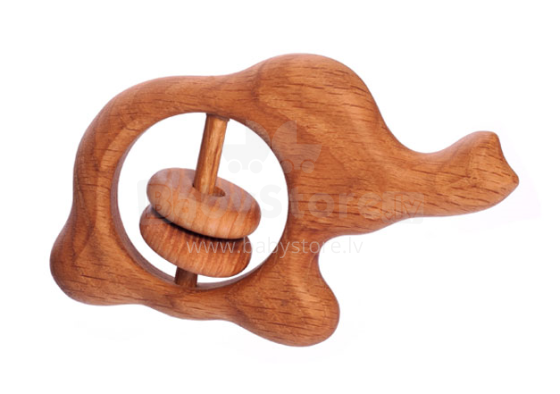 Eco Toys Art.50002 Развивающая деревянная погремушка слоник для самых маленьких
