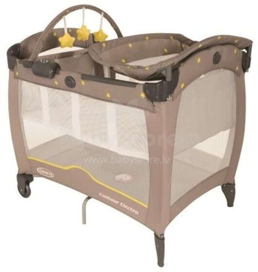 Graco Contour Electra Art.1913583 Neon Sand  Манеж-кровать для путешествий с музыкой