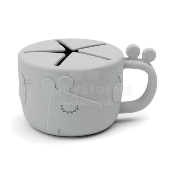 Done by Deer Peekaboo snack cup Raffi Grey