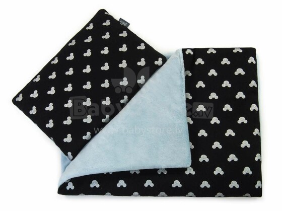 Flooforbaby Set for Stroller Art.112249 Miki Blue Комплект белья  - мягкое двухсторонее одеяло-пледик из микрофибры + подушка