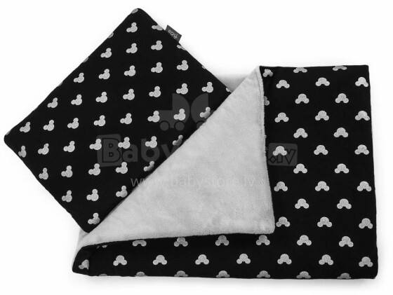 Flooforbaby Set for Stroller Art.112250 Miki Grey Комплект белья  - мягкое двухсторонее одеяло-пледик из микрофибры + подушка