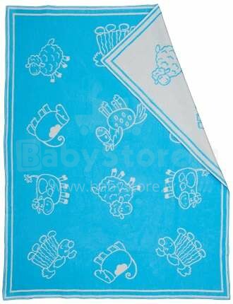 WOT ADXS Art.013 / 1014 Blue Pets Aukštos kokybės vaikiška medvilninė antklodė / antklodė 100x118cm