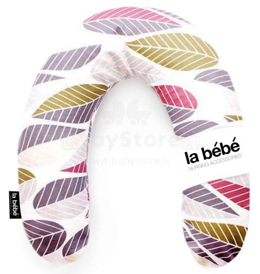 La Bebe™ Rich Maternity Pillow Memory Foam Art.113032 Grey Foliage, Pillow with memory foam filling, 30x104 cm