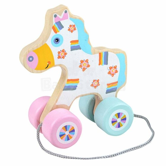 Cubika Happy Horsey Art.LK-3  Деревянная игрушка-каталка