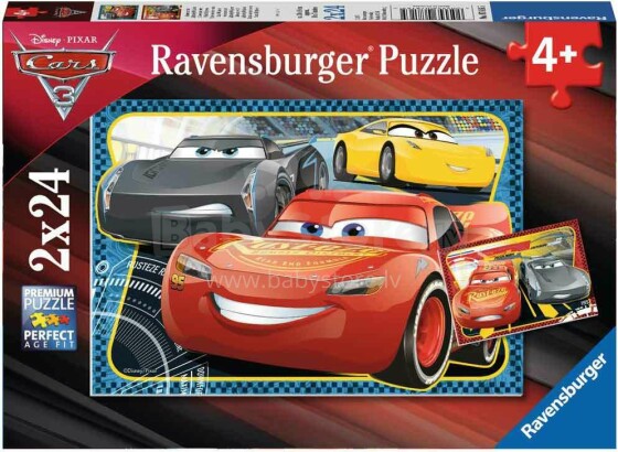 Ravensburger Puzzle Cars Art.R07816 dėlionės 2x24vnt.