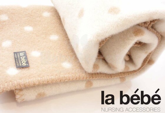 La Bebe Art.113477 Natural Lambswool Baby blanket Dots 70x100cm