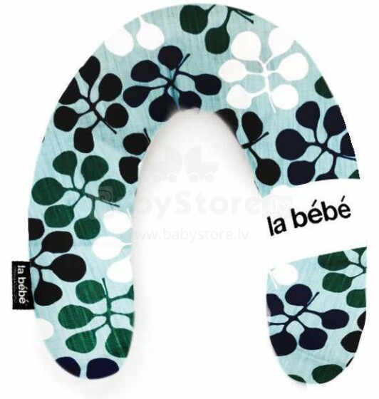La Bebe™ Rich Maternity Pillow Memory Foam Art.113572 Blue Leaf Fall Подковка для сна / кормления малыша, 30x104 cm