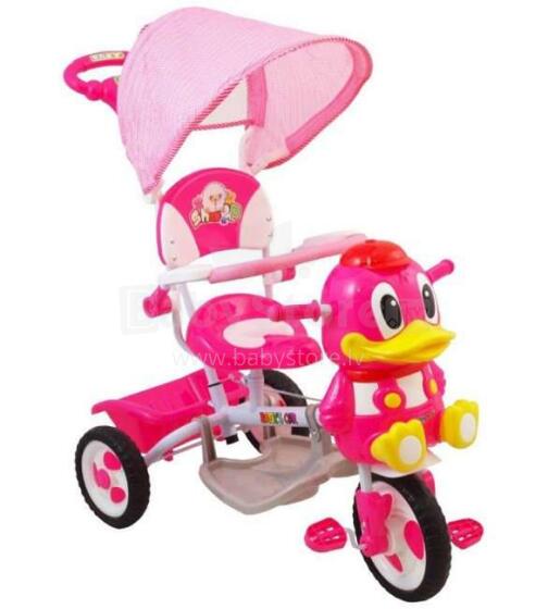 Babymix Art.ET-A27-3 Pink bērnu trīsritenis ar jumtiņu