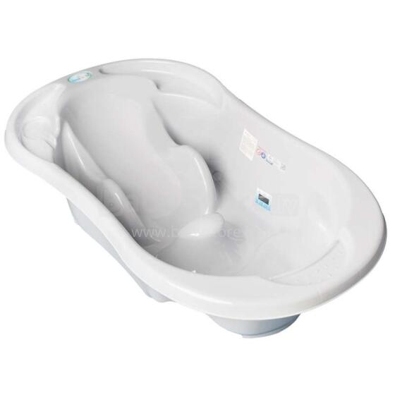 TegaBaby Bath Comfort 2in1 Art.TG-011-106  Grey Anatomical baby bath with drain.