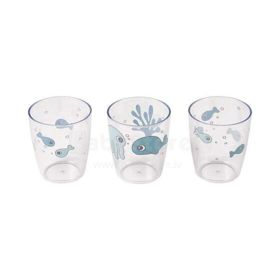 Done by Deer yummy mini glāzes 3 gab. Sea friends, Blue 120 ml