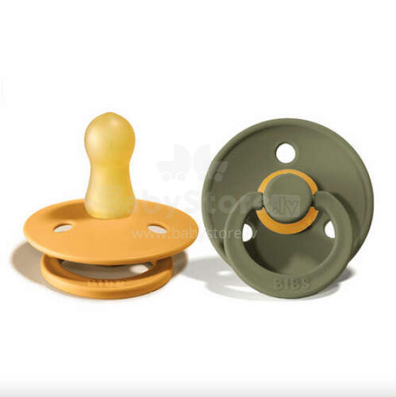 Bibs Colour Art.114021 Honey Bee/Olive Pacifier 0-6 m, 100% natural